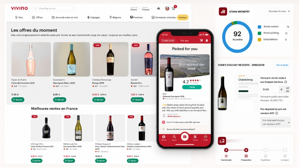 Aperçu de vos vins référencés sur Vivino